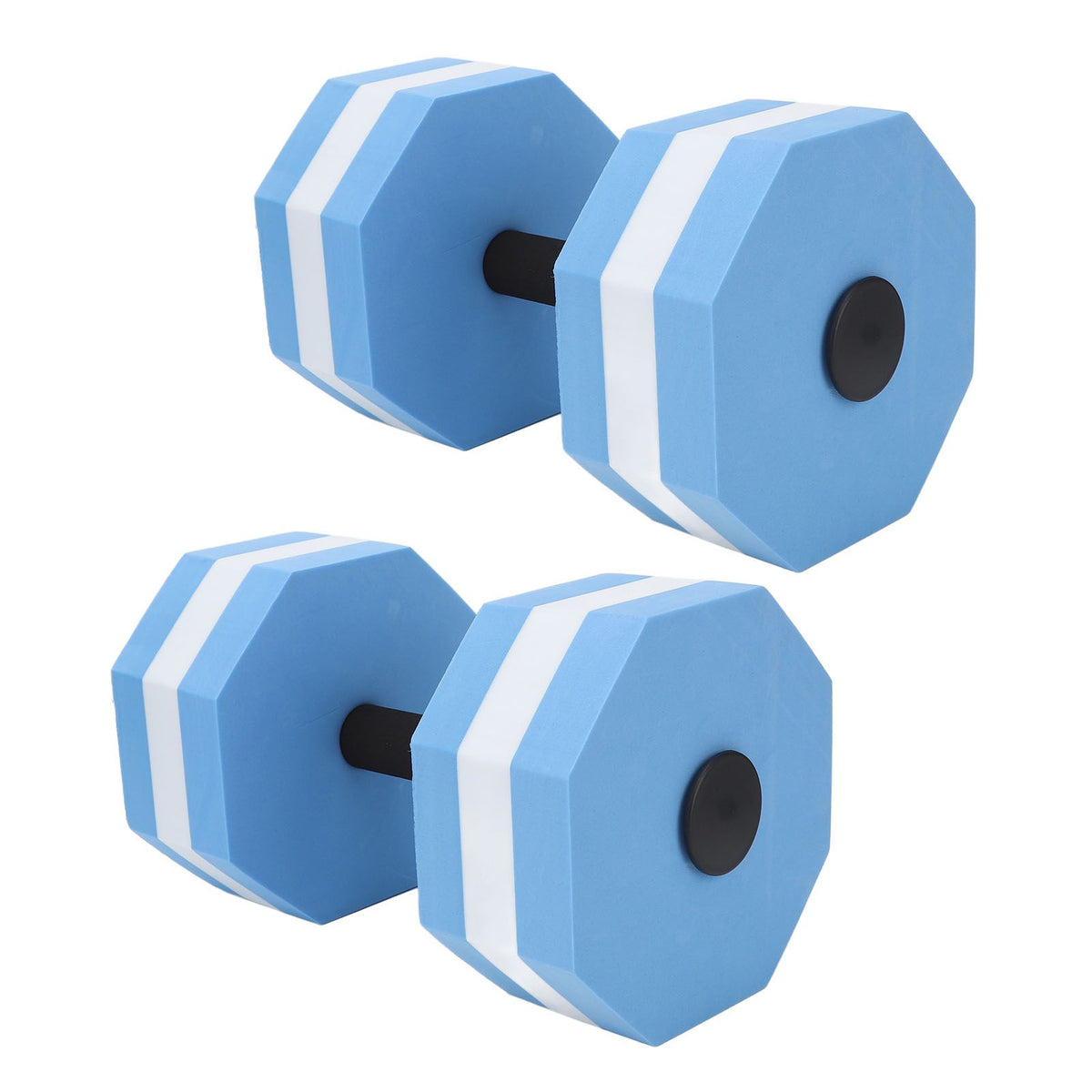 2Pcs High Density EVA Foam Dumbbell Set Aquatic Exercise Dumbbells for Men Women Indoor Swimming Pools Aerobic Fitness Rehabilitation Training Diamond Shaped Blue White Blue