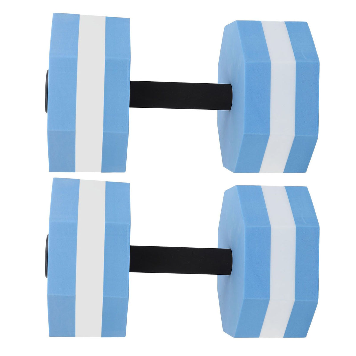 2Pcs High Density EVA Foam Dumbbell Set Aquatic Exercise Dumbbells for Men Women Indoor Swimming Pools Aerobic Fitness Rehabilitation Training Diamond Shaped Blue White Blue