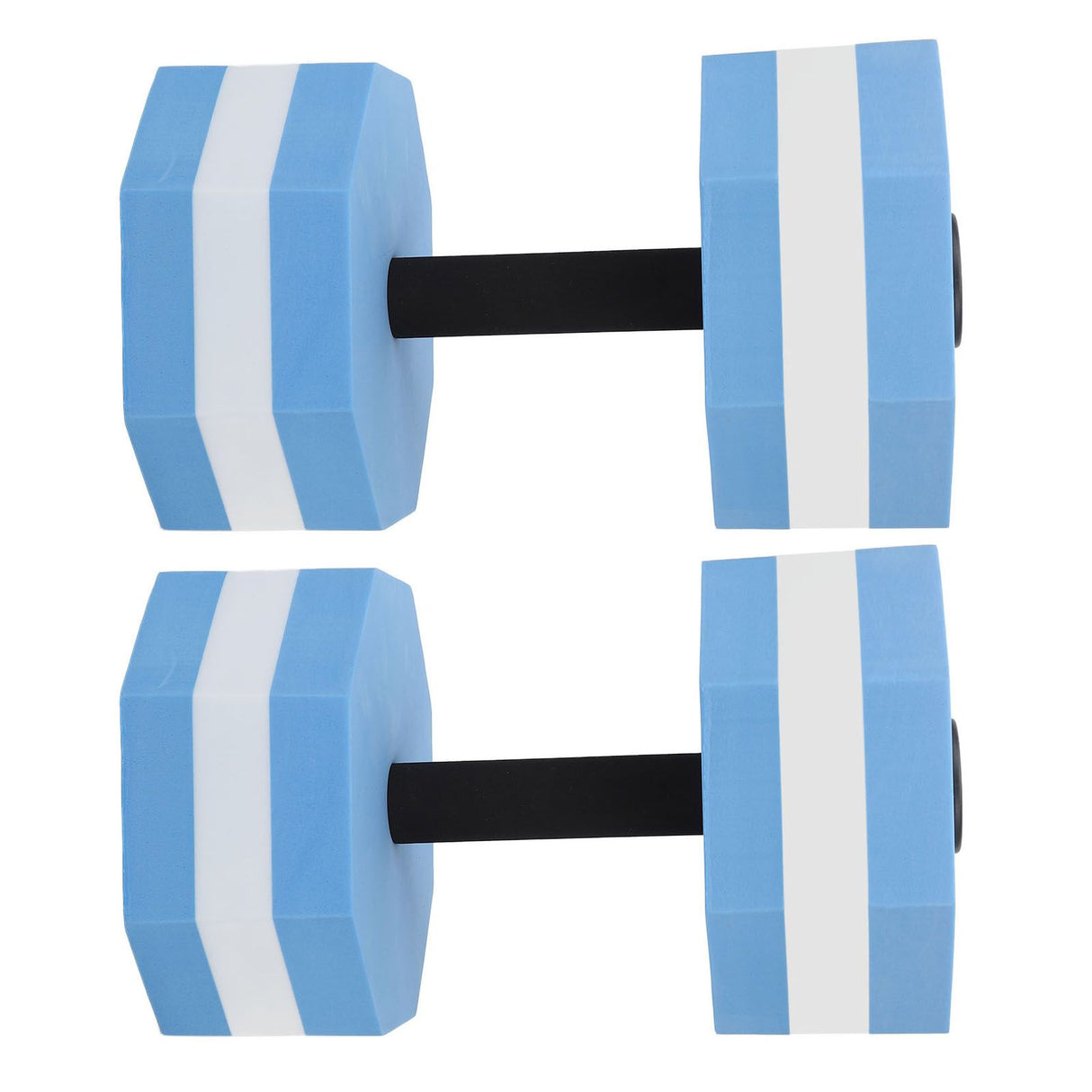 2Pcs High Density EVA Foam Dumbbell Set Aquatic Exercise Dumbbells for Men Women Indoor Swimming Pools Aerobic Fitness Rehabilitation Training Diamond Shaped Blue White Blue