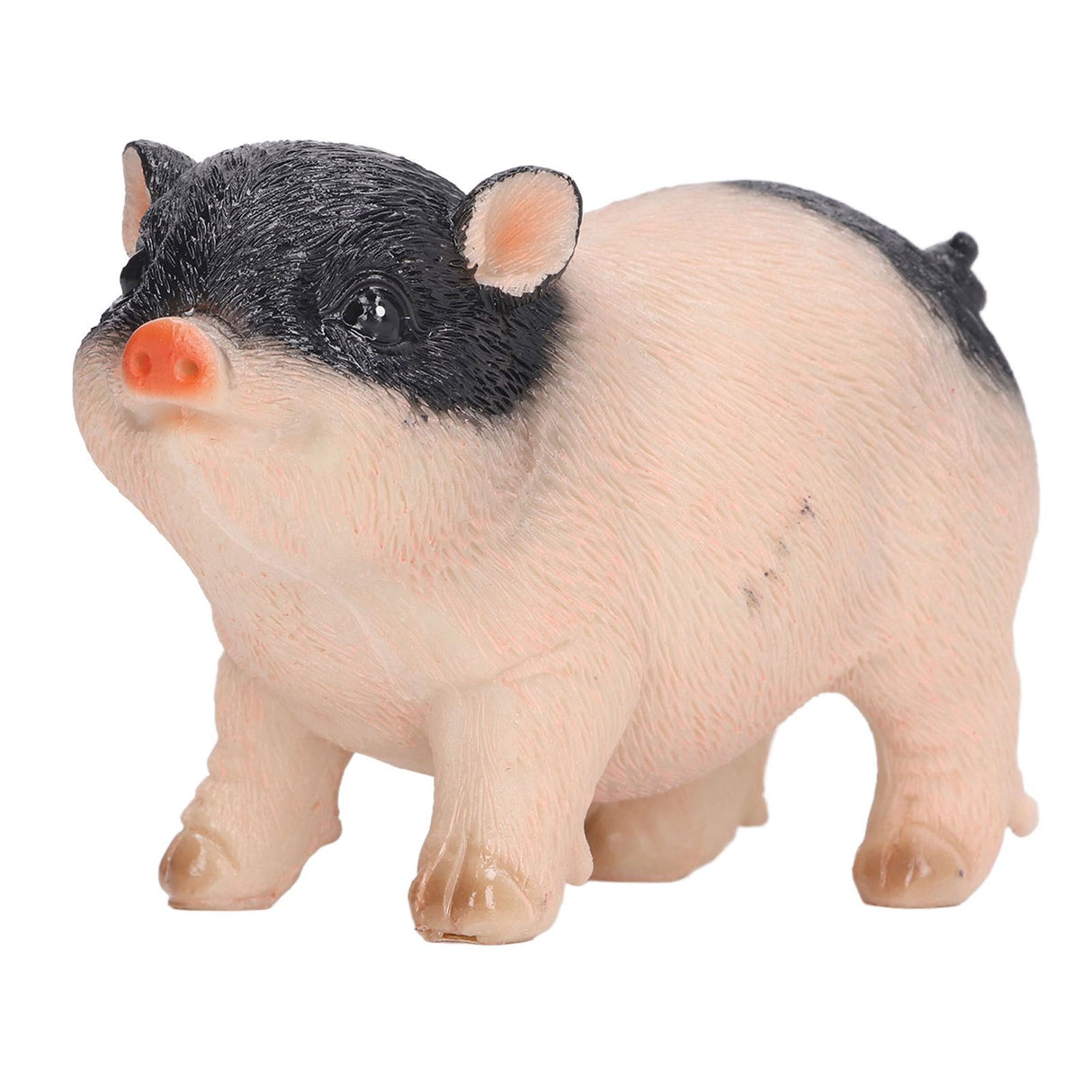 Cute Pig Garden Statue Resin Animals Figurine Outdoor Sculpture Resin Lawn Ornament Mini Pink Black