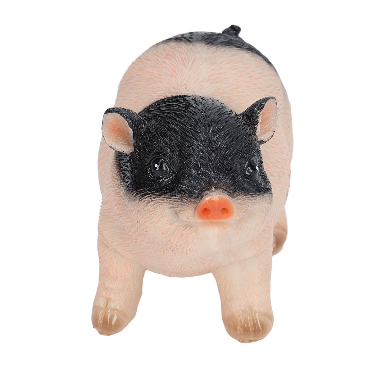Cute Pig Garden Statue Resin Animals Figurine Outdoor Sculpture Resin Lawn Ornament Mini Pink Black