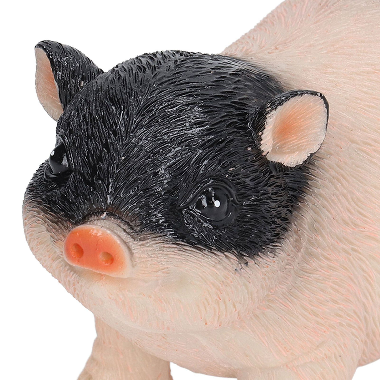 Cute Pig Garden Statue Resin Animals Figurine Outdoor Sculpture Resin Lawn Ornament Mini Pink Black