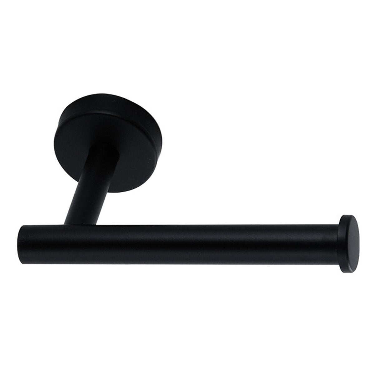 Paper Towel Holder Stainless Steel Black Matte Cylindrical Paper Towel Hanging Shelf for Home