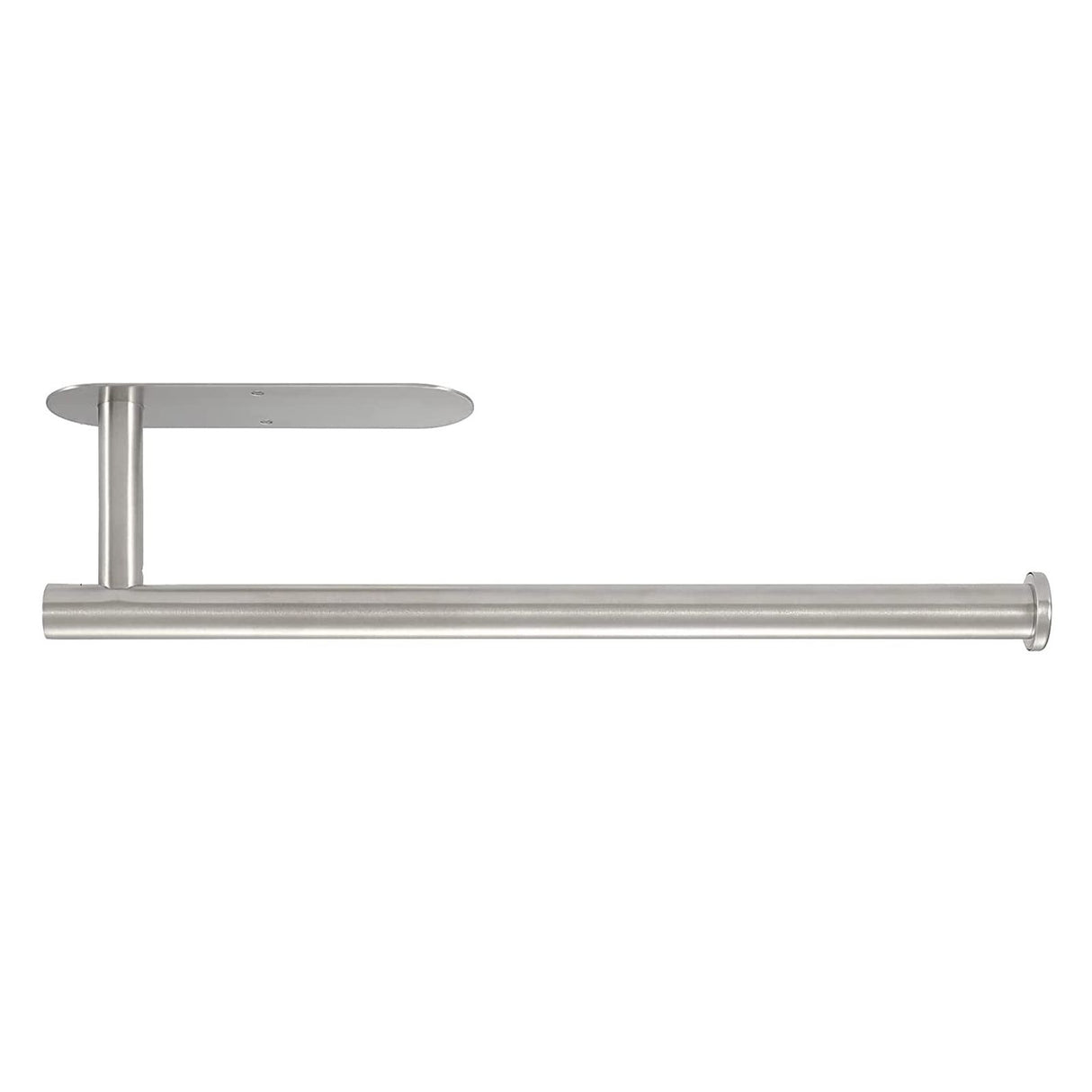 Paper Towel Holder 304 Stainless Steel Space Saving Decorative Practical Waterproof Hanging Paper Towels Rolls Holder for Home Quadrate Bottom Long Silvery
