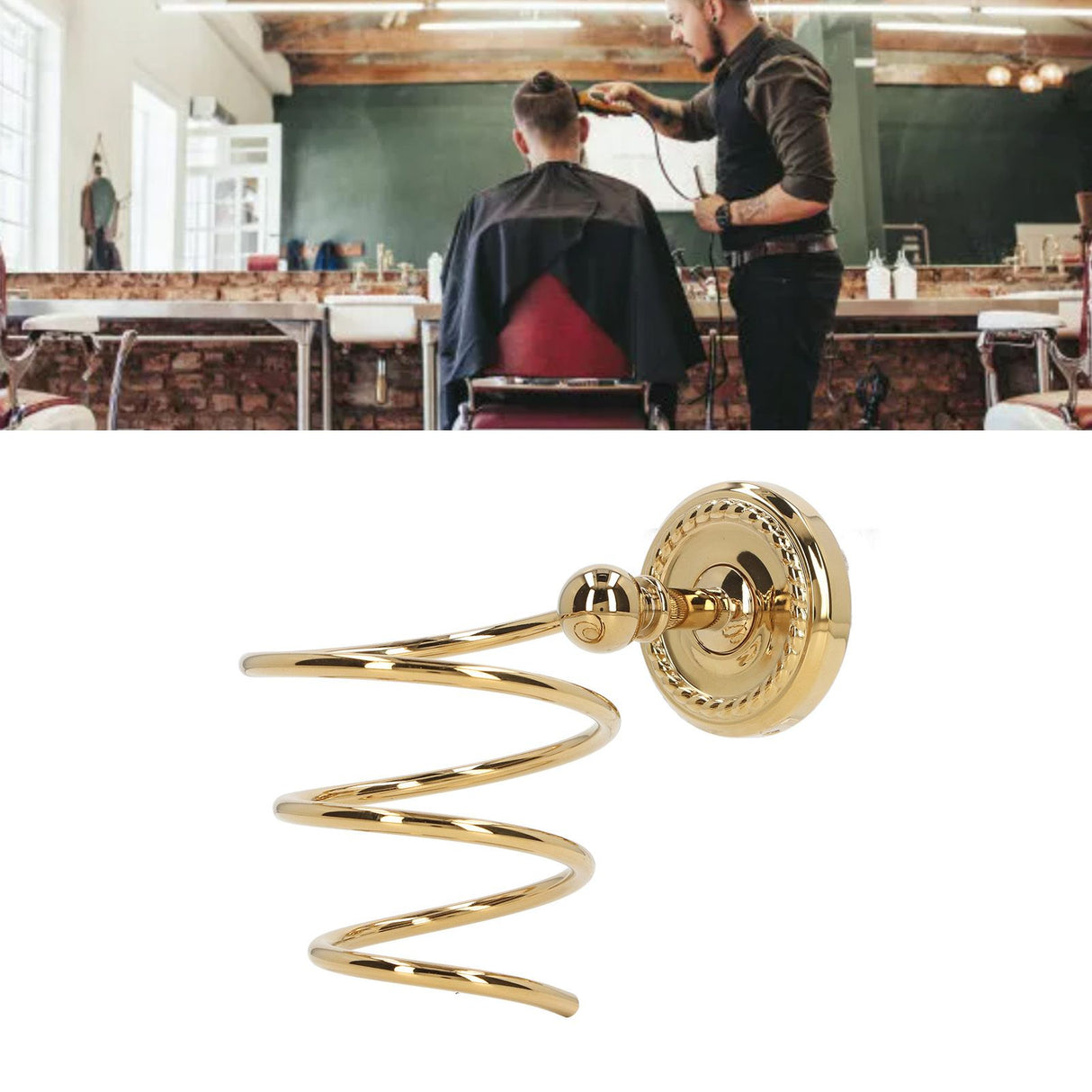 Hair Dryer Holder Simple Beautiful Strong Load Resistance Wall Mounted Hair Blower Holder for Bathroom Barber Shop