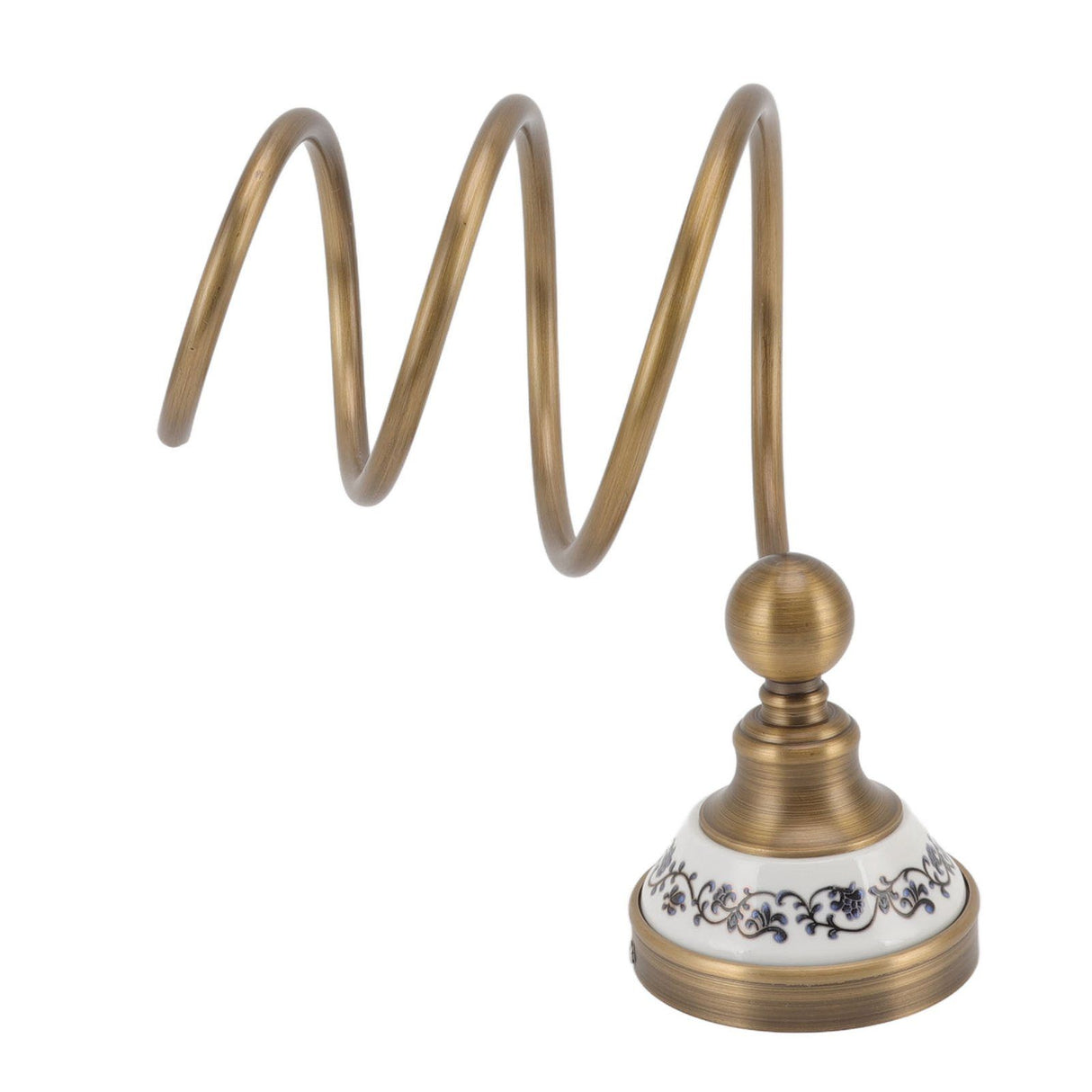 Brass Hair Dryer Holder Antique Retro Hairdryer Hanging Rack for Bath Storage Accessories