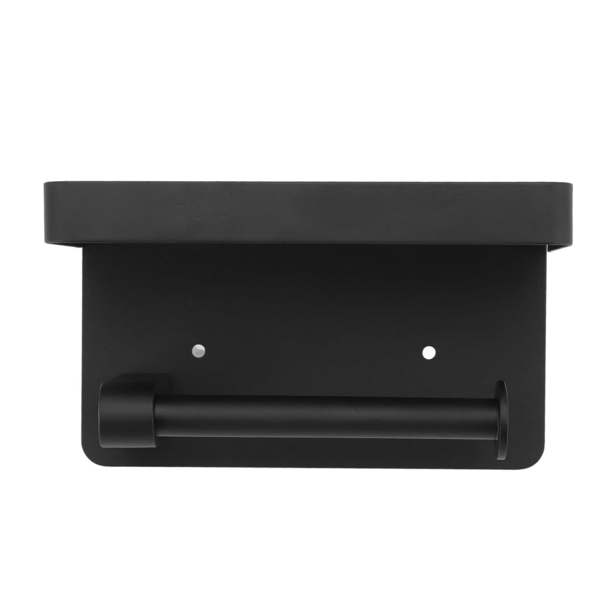 Toilet Paper Holder with Shelf Stainless Steel Minimalist Style Wall Mounted Waterproof Toilet Paper Roll Holder for Bathroom K9 Hem Black