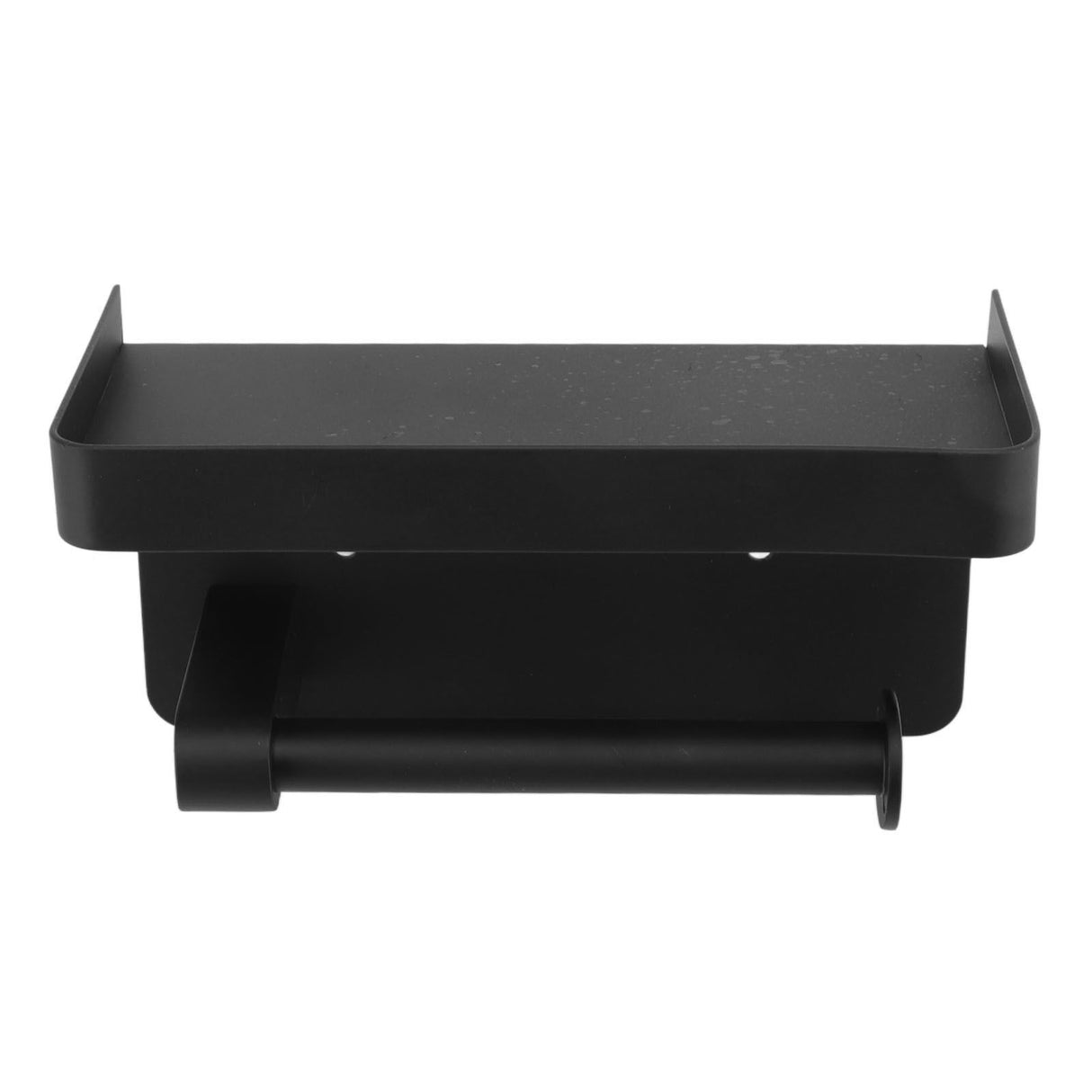 Toilet Paper Holder with Shelf Stainless Steel Minimalist Style Wall Mounted Waterproof Toilet Paper Roll Holder for Bathroom K9 Hem Black
