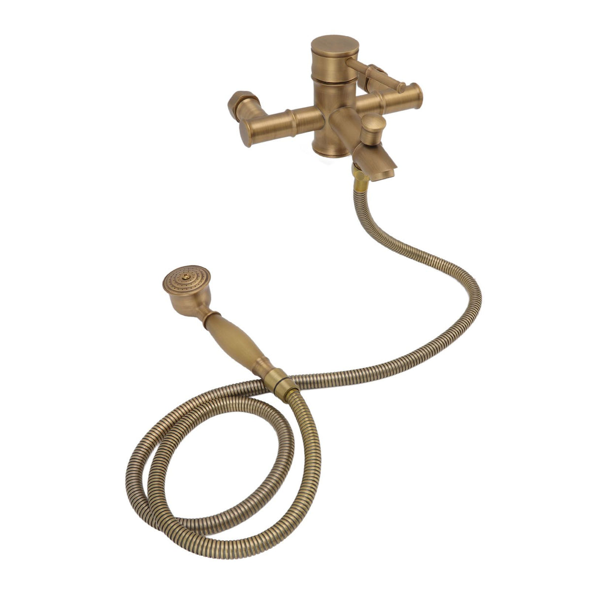 Brass Bathroom Shower European Antique Simple Wall Mount Handheld Shower Set with Accessories for Bathroom