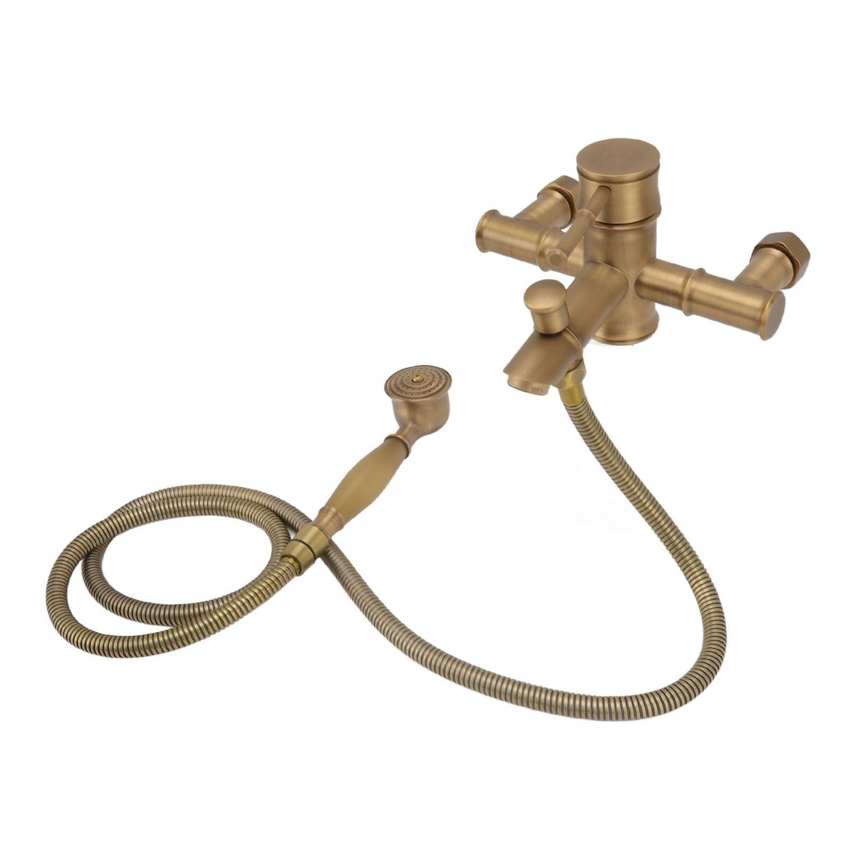 Brass Bathroom Shower European Antique Simple Wall Mount Handheld Shower Set with Accessories for Bathroom