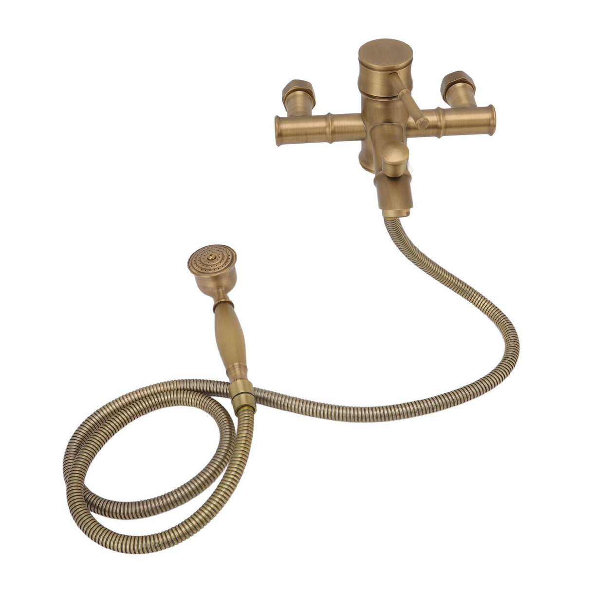 Brass Bathroom Shower European Antique Simple Wall Mount Handheld Shower Set with Accessories for Bathroom