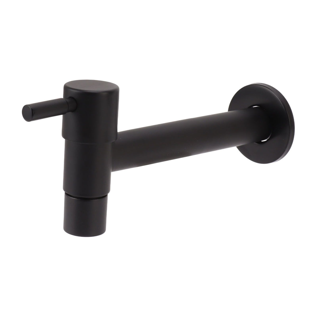 G1/2 Wall Mounted Cold Water Tap 304 Stainless Steel Single Handle Cold Faucet Bathroom Garden Faucet Tap Black for Mop Pool