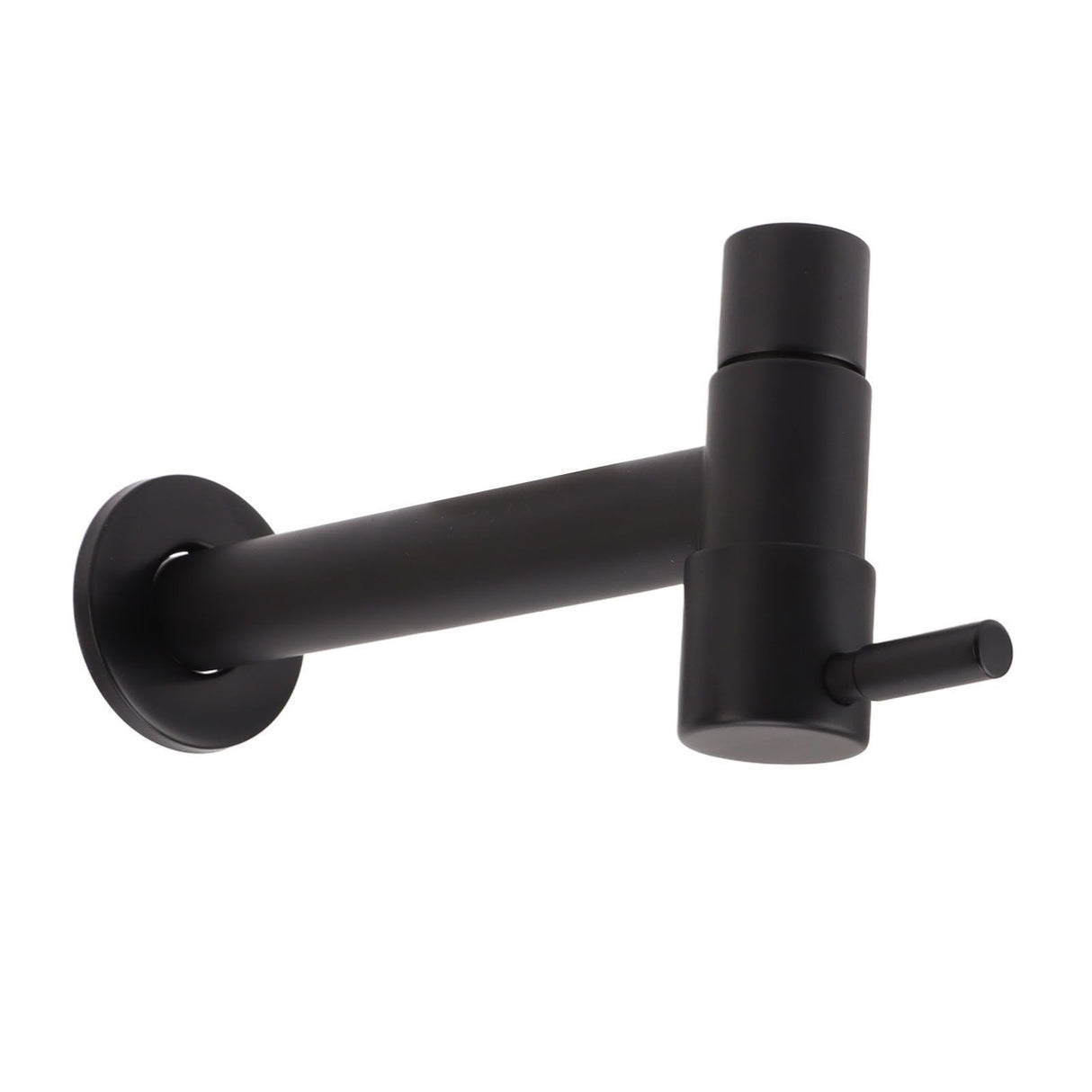 G1/2 Wall Mounted Cold Water Tap 304 Stainless Steel Single Handle Cold Faucet Bathroom Garden Faucet Tap Black for Mop Pool
