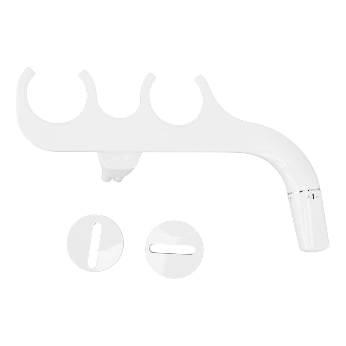 Slim Bidet 3/8 Copper Tee Non Electric Self Cleaning Dual Nozzle Toilet Attachment Hygienic Bidet for Feminine Wash White