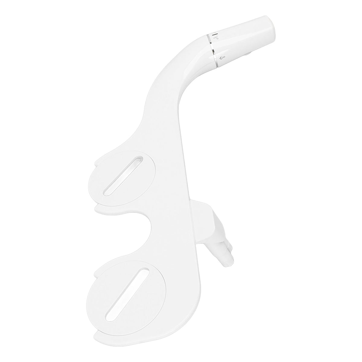 Slim Bidet 3/8 Copper Tee Non Electric Self Cleaning Dual Nozzle Toilet Attachment Hygienic Bidet for Feminine Wash White