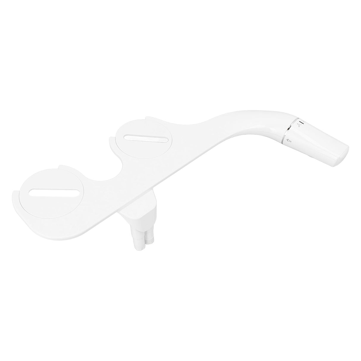 Slim Bidet 3/8 Copper Tee Non Electric Self Cleaning Dual Nozzle Toilet Attachment Hygienic Bidet for Feminine Wash White