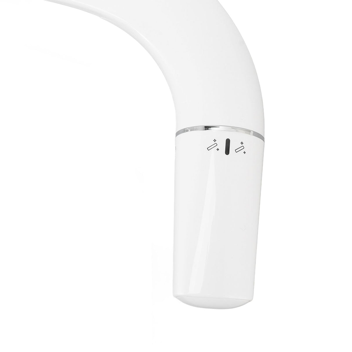 Slim Bidet 3/8 Copper Tee Non Electric Self Cleaning Dual Nozzle Toilet Attachment Hygienic Bidet for Feminine Wash White