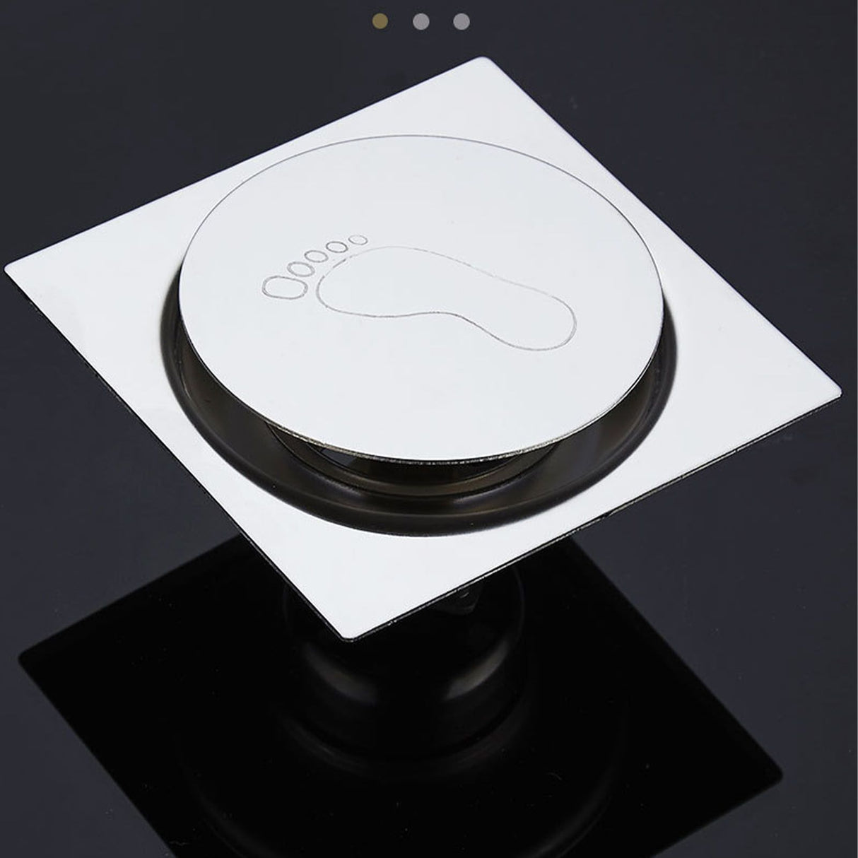 Shower Drain Quadrate High Glossy Thickened Prevents Odor Clogging Resistance Stainless Steel Floor Drain