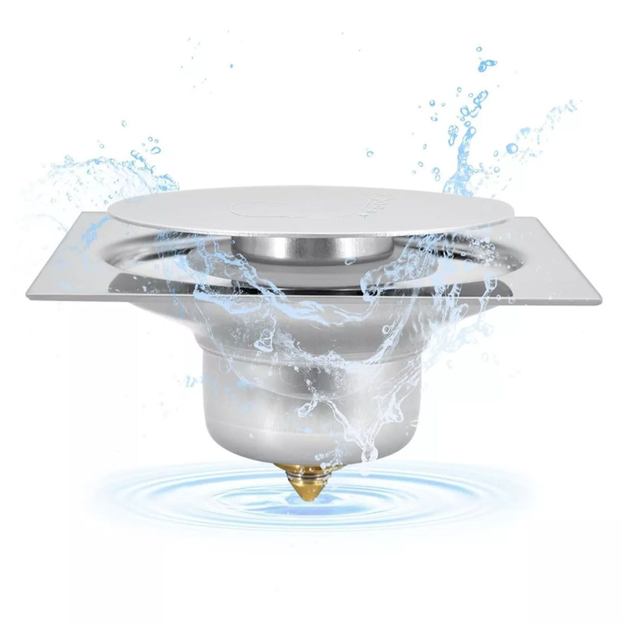 Shower Drain Quadrate High Glossy Thickened Prevents Odor Clogging Resistance Stainless Steel Floor Drain