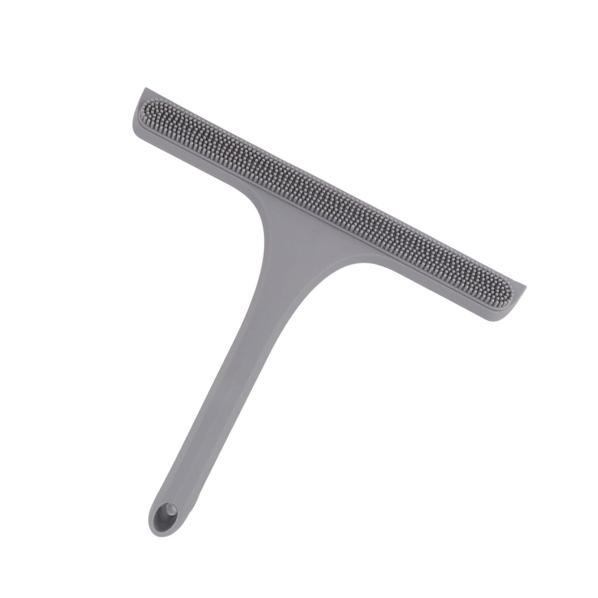 Glass Wiper with Non Slip Handle Silicone Window Cleaner Squeegee for Bathroom Windows Kitchen Mirror Grey