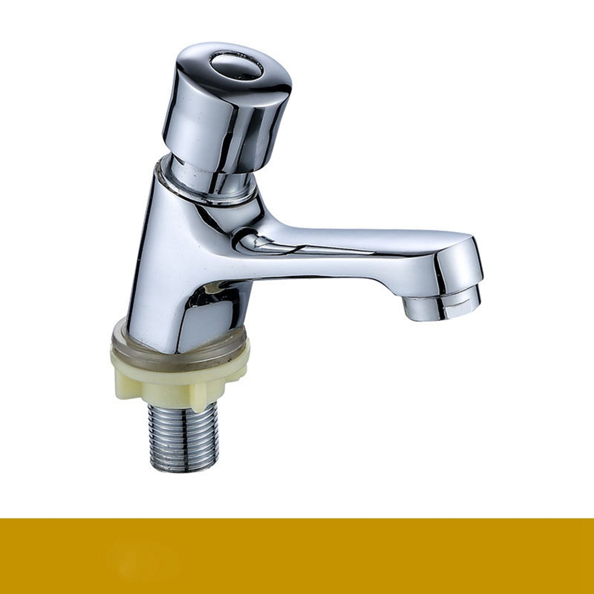 Time Delay Silver Faucet Single Tube Cold Water Basin Taps for Public Hotel Restaurant Shopping Mall