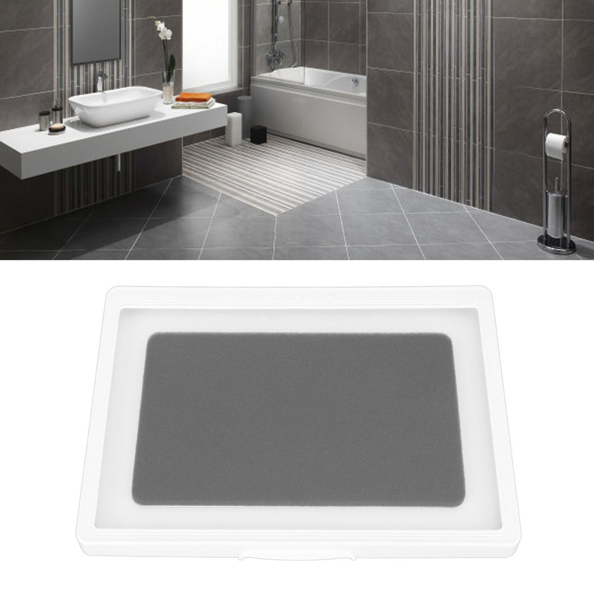 Shower Phone Holder Waterproof Rotatable Anti Fog Hands Free Easy Mounting Bathroom Tablet Case for Bathing Washroom White