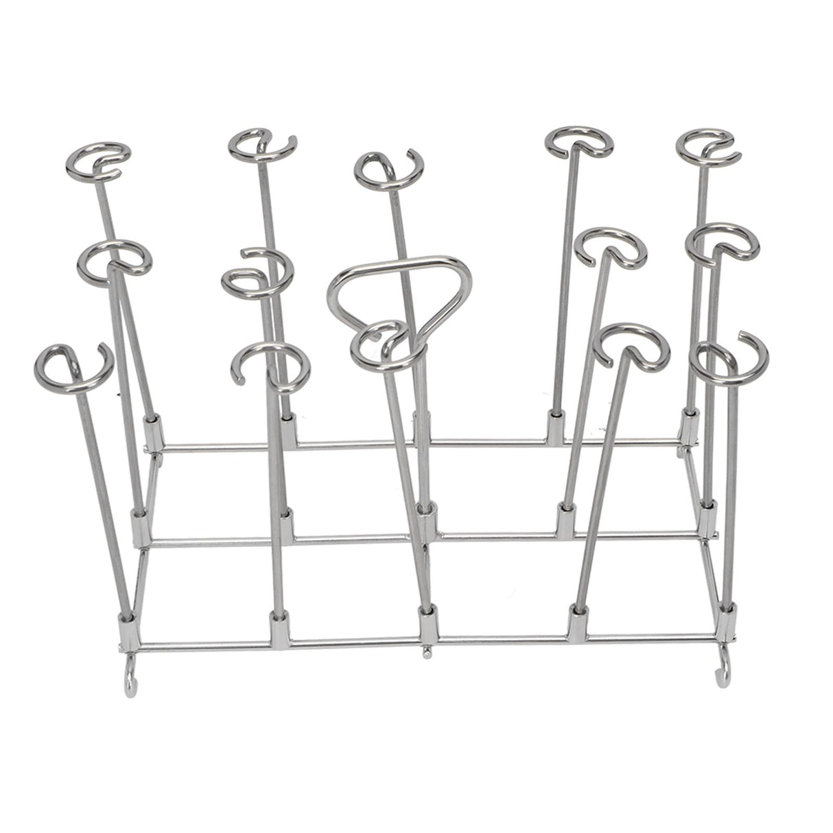 Fryer Skewer Stand Uniform Cooking Rust Resistance Stainless Steel Vertical Skewer Stand for Chicken Meat
