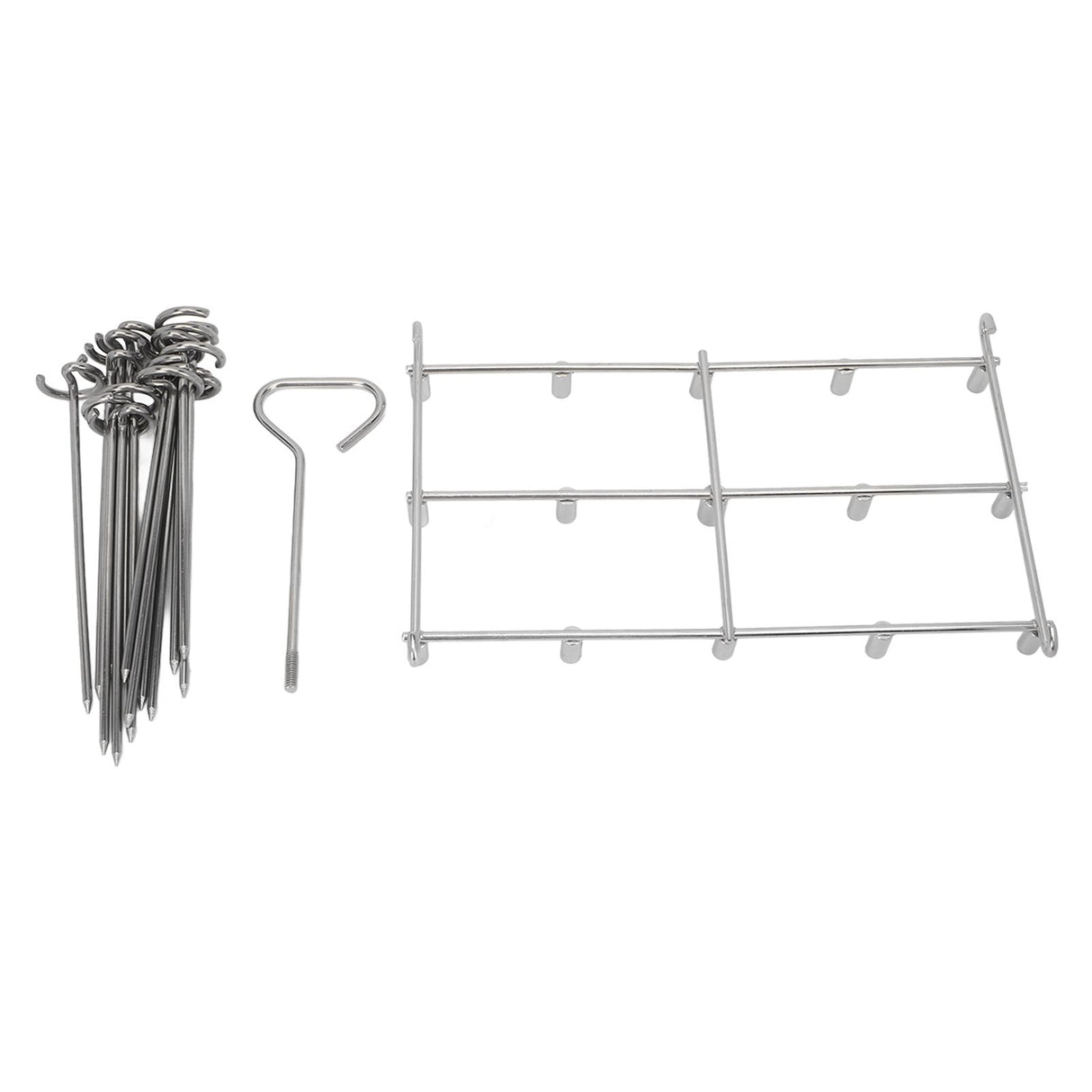 Fryer Skewer Stand Uniform Cooking Rust Resistance Stainless Steel Vertical Skewer Stand for Chicken Meat