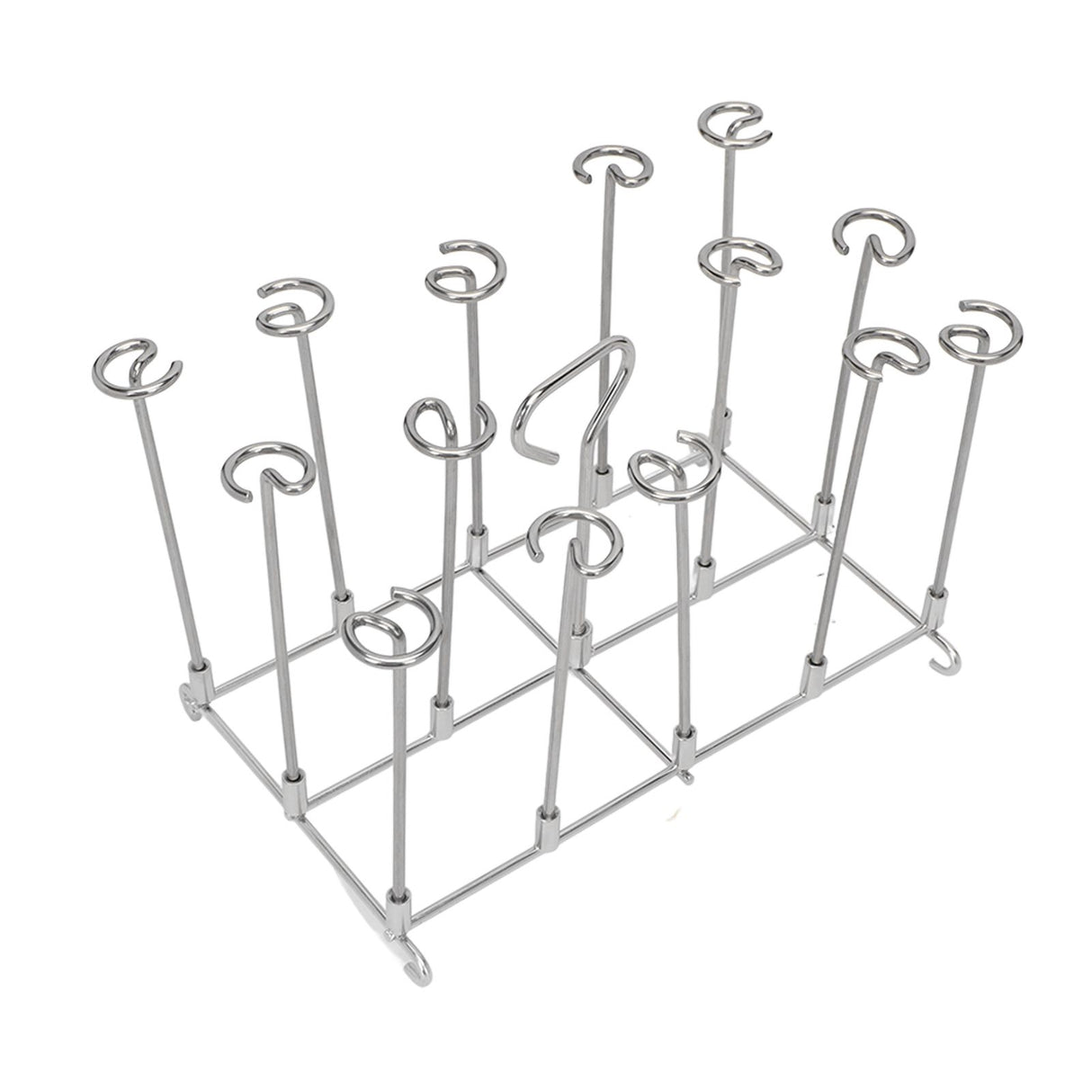 Fryer Skewer Stand Uniform Cooking Rust Resistance Stainless Steel Vertical Skewer Stand for Chicken Meat