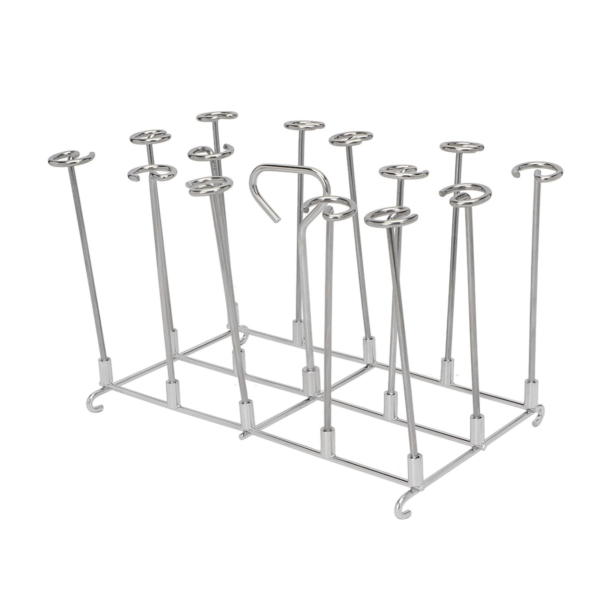 Fryer Skewer Stand Uniform Cooking Rust Resistance Stainless Steel Vertical Skewer Stand for Chicken Meat