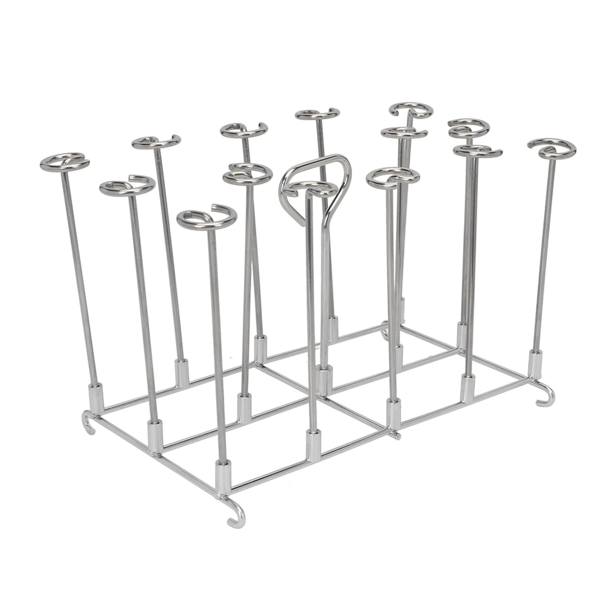 Fryer Skewer Stand Uniform Cooking Rust Resistance Stainless Steel Vertical Skewer Stand for Chicken Meat