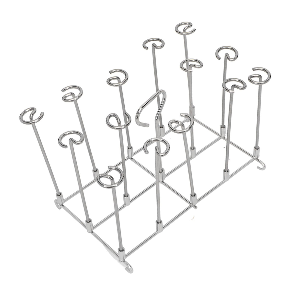 Fryer Skewer Stand Uniform Cooking Rust Resistance Stainless Steel Vertical Skewer Stand for Chicken Meat