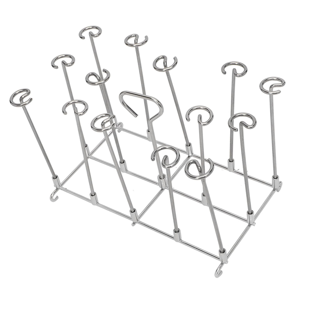 Fryer Skewer Stand Uniform Cooking Rust Resistance Stainless Steel Vertical Skewer Stand for Chicken Meat