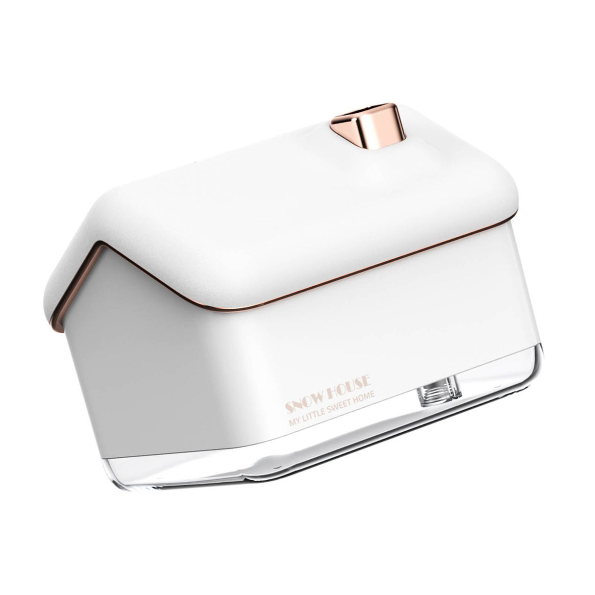 Snow House Mini Humidifier USB Nano Atomization Humidifier with Night Light for Living Room Bedroom Plug In White