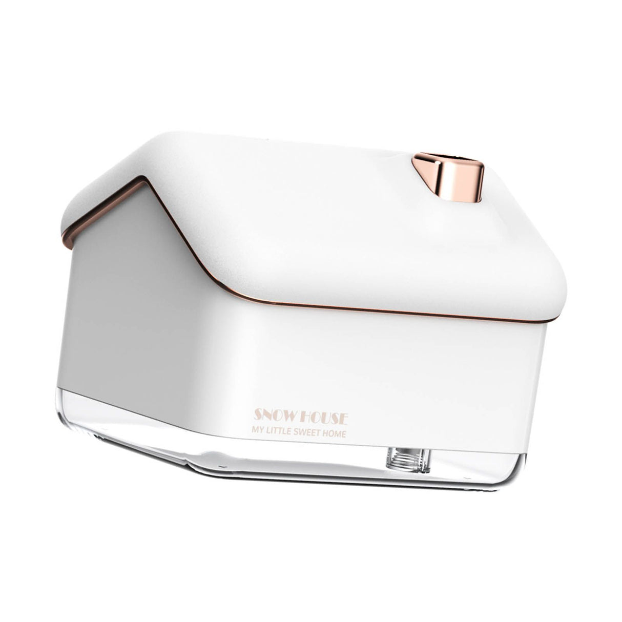 Snow House Mini Humidifier USB Nano Atomization Humidifier with Night Light for Living Room Bedroom Plug In White