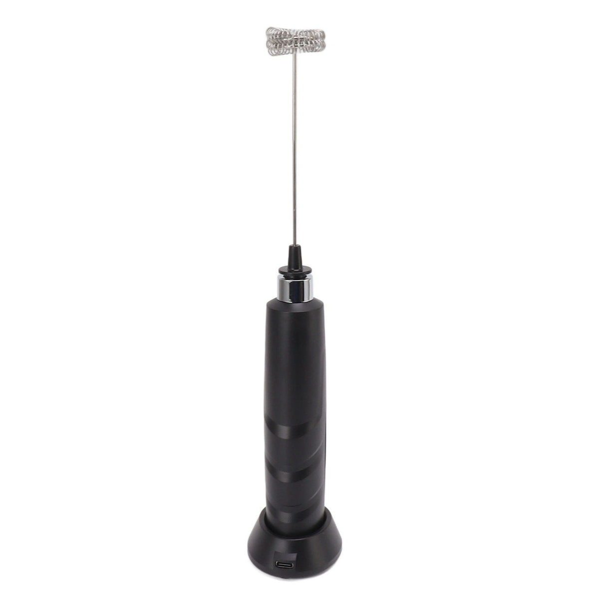Electric Tumbler Stirrer Rechargeable Handheld Mini Foam Maker for Coffee Egg Hot Chocolate Black