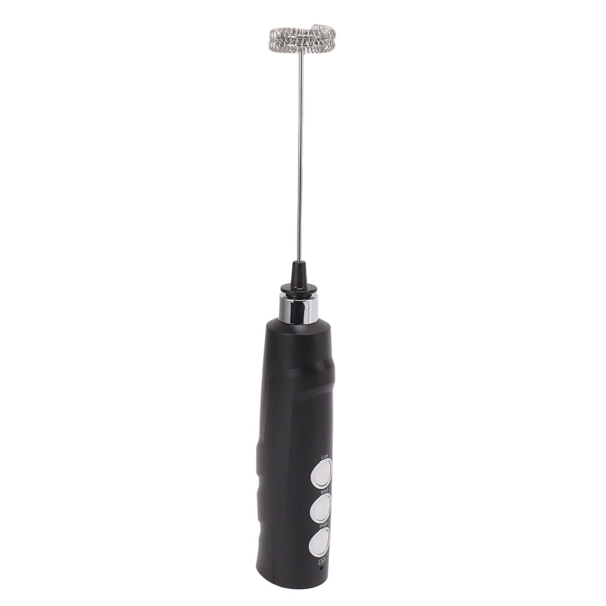 Electric Tumbler Stirrer Rechargeable Handheld Mini Foam Maker for Coffee Egg Hot Chocolate Black