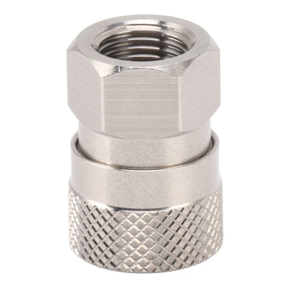 CO2 Refill Connector 304 Stainless Steel Gas Filling Adapter 1/8NPT Female Thread Coupling