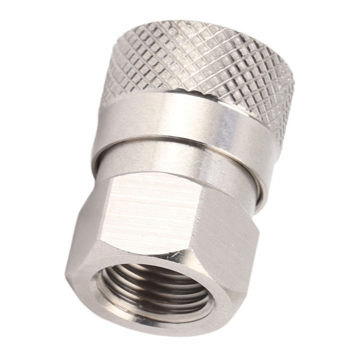 CO2 Refill Connector 304 Stainless Steel Gas Filling Adapter 1/8NPT Female Thread Coupling