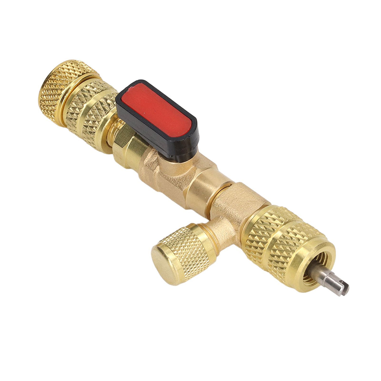 Valve Core Remover 1/4SAE 5/16SAE Port Air Conditioning Line Repair Tool for R12 R122 R410
