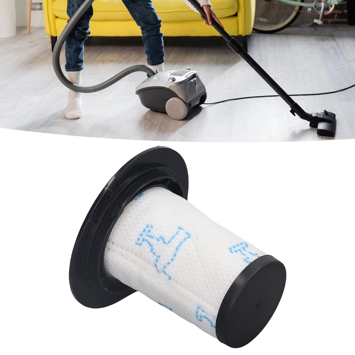 2PCS Vacuum Cleaner Filter ZR009002 ABS Housing Dust Reduction Filter Replacement for RH9252 RH9276 RH9286
