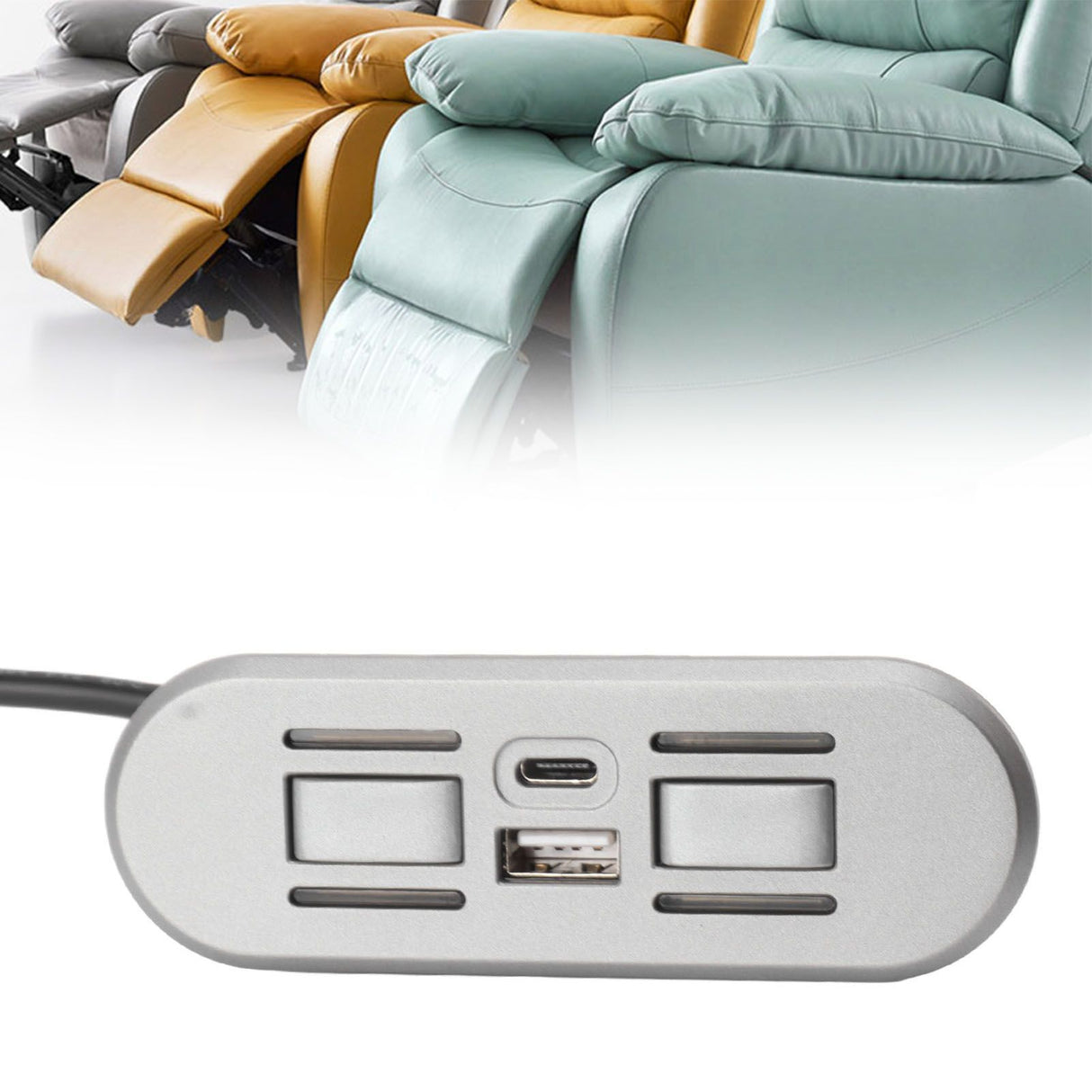 Lift Chair Control Switch USB Type C Phone Charging Sensitive Electric Sofa Recliner Controller for Home 12‑29V
