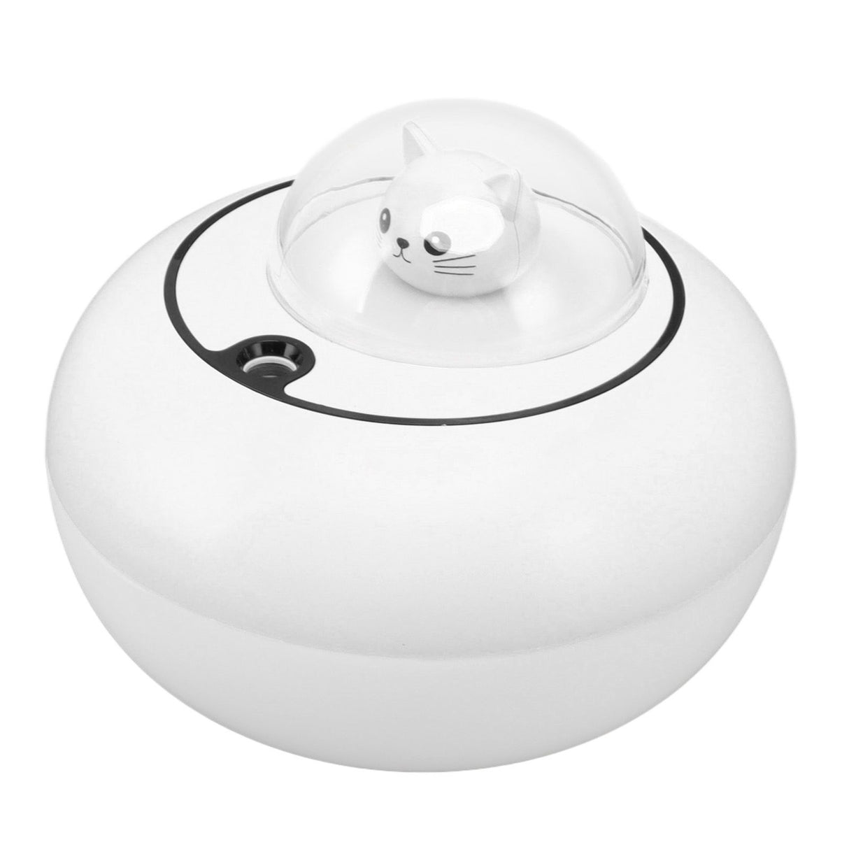 Mini Humidifier Cute Cat Sculpture Portable Quiet Desktop Air Humidifier for Home Office USB Plug in White