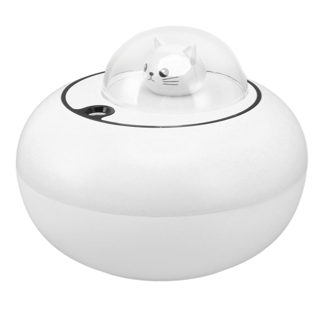 Mini Humidifier Cute Cat Sculpture Portable Quiet Desktop Air Humidifier for Home Office USB Plug in White