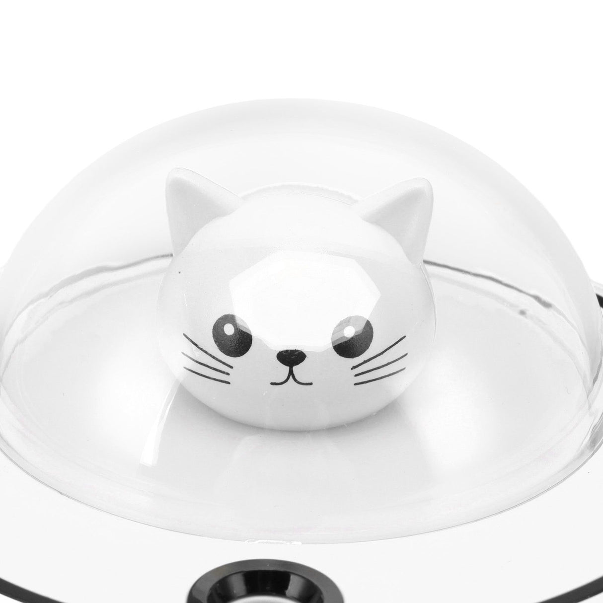 Mini Humidifier Cute Cat Sculpture Portable Quiet Desktop Air Humidifier for Home Office USB Plug in White