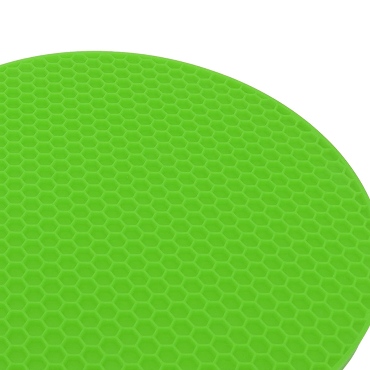 5PCS Silicone Trivet Mats Round Multipurpose Heat Resistant Non Slip Pads Pot Holders for Hot Pot Hot Dishes Green