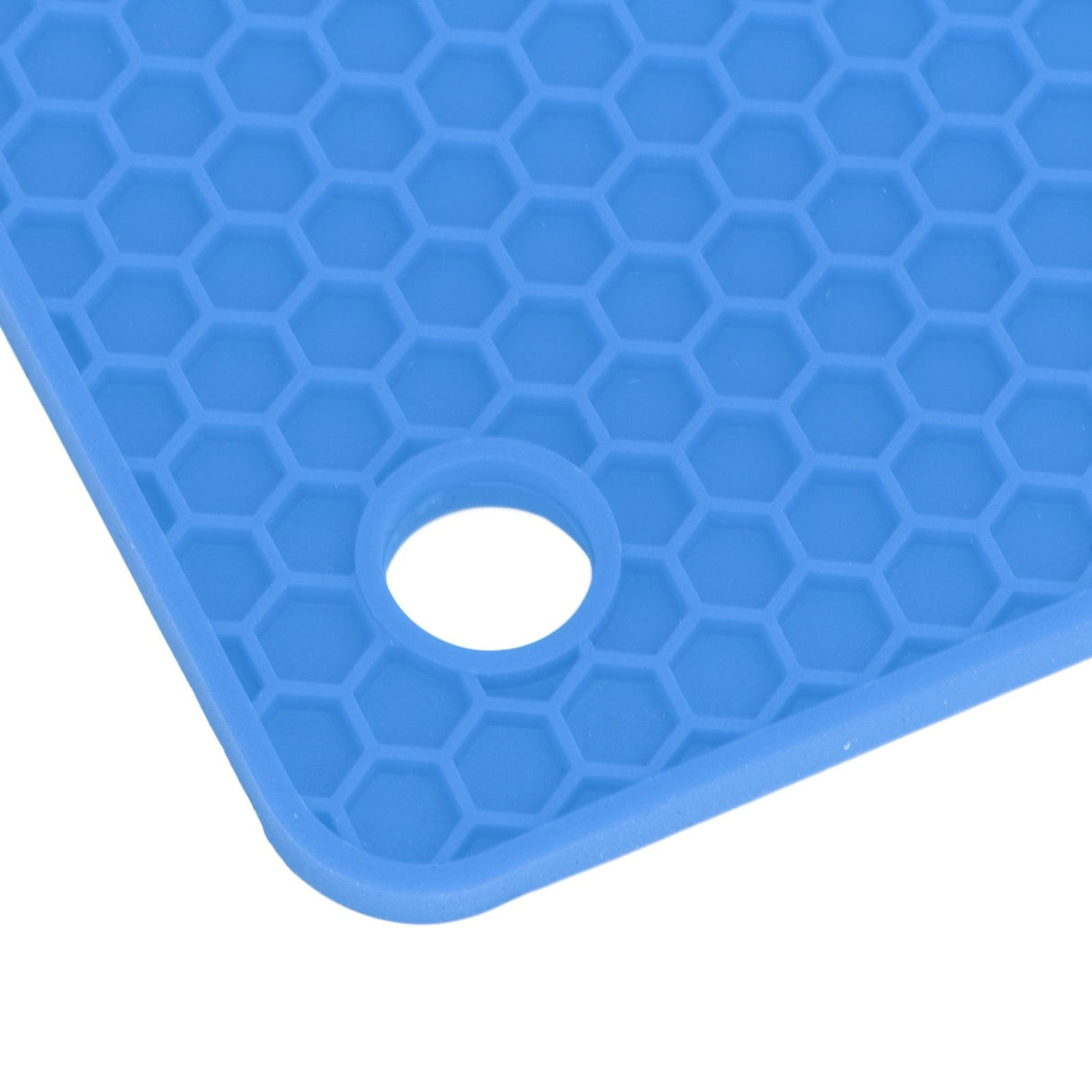 5Pcs Silicone Trivet Mat Square Round Honeycomb Hot Pad Non Slip Heat Resistant for Hot Plate Pans Kitchen Pots Blue