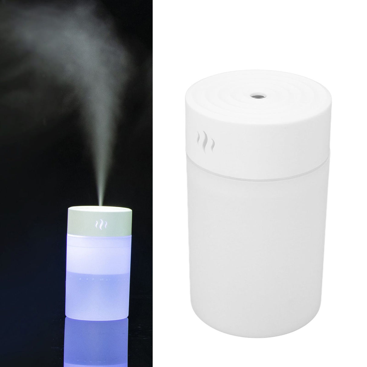 Mini Humidifier 260ml Colorful LED Light USB Charge Simple White Portable Desk Humidifier for Bedroom Office Car