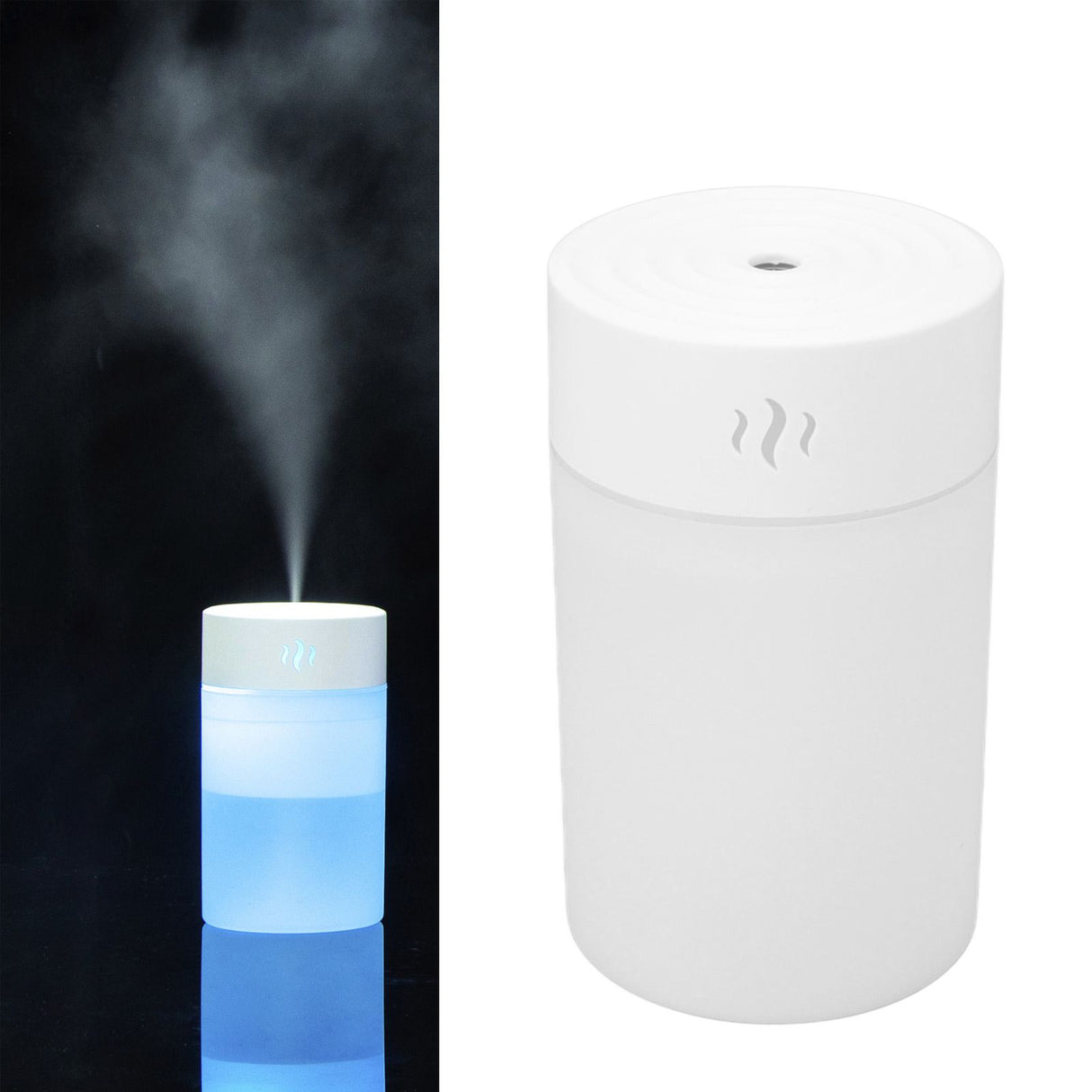 Mini Humidifier 260ml Colorful LED Light USB Charge Simple White Portable Desk Humidifier for Bedroom Office Car