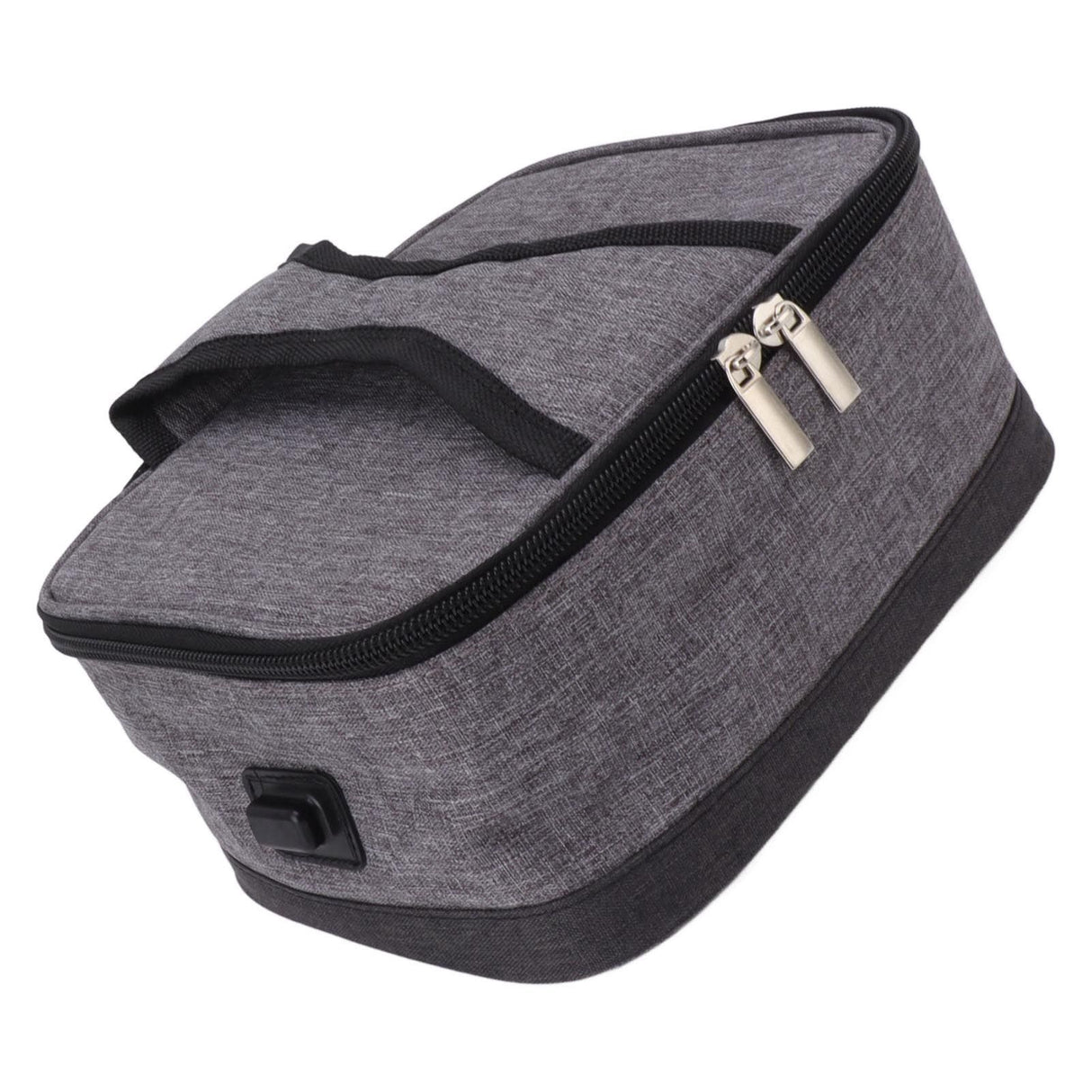 USB Heating Insulation Bag Portable Electric Heating Food Container Constant Temperature Heating Bag for Outdoor Light Gray